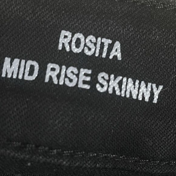 Aqua Black Embroidered Boho Jeans Size 29 Distressed Medium Rise 28 inseam - Picture 9 of 9